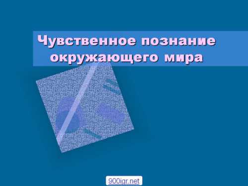 В результате создается целостное отражение этого объекта